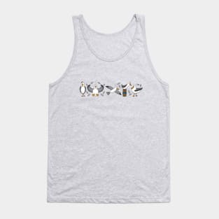 Funny Flock of Seagulls Illustration Tank Top